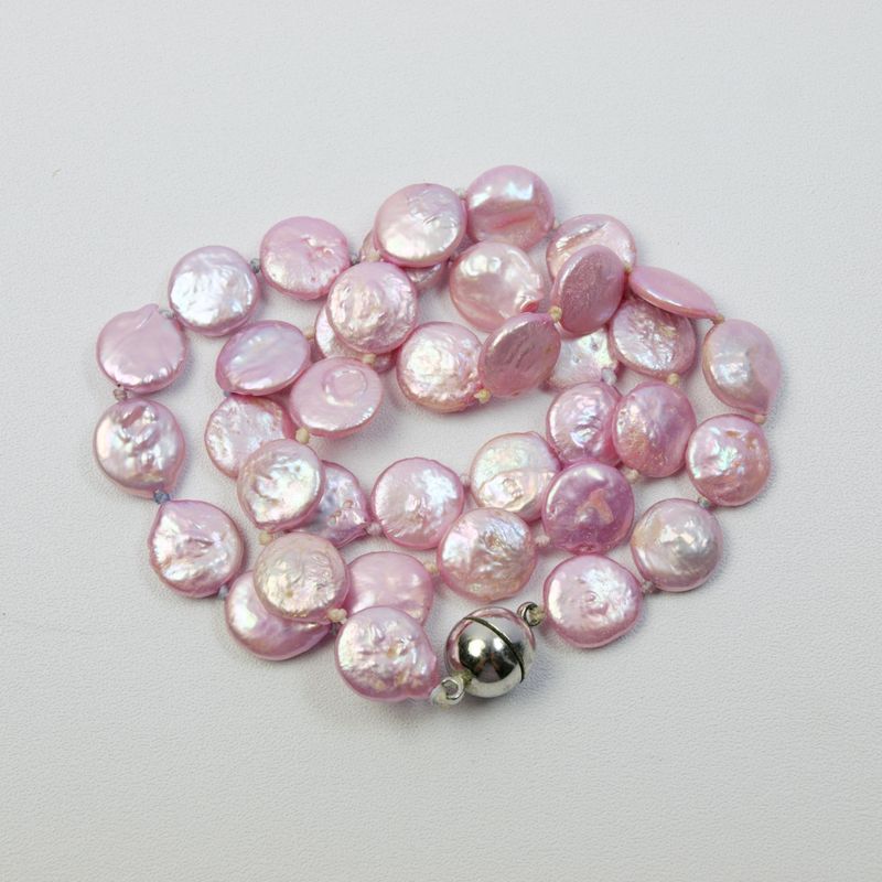 Pink Coin Pearl Magnetic Necklace