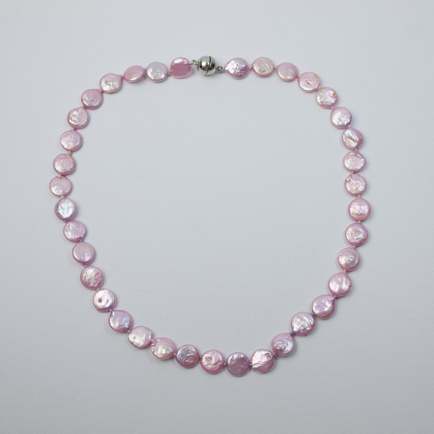 Pink Coin Pearl Magnetic Necklace