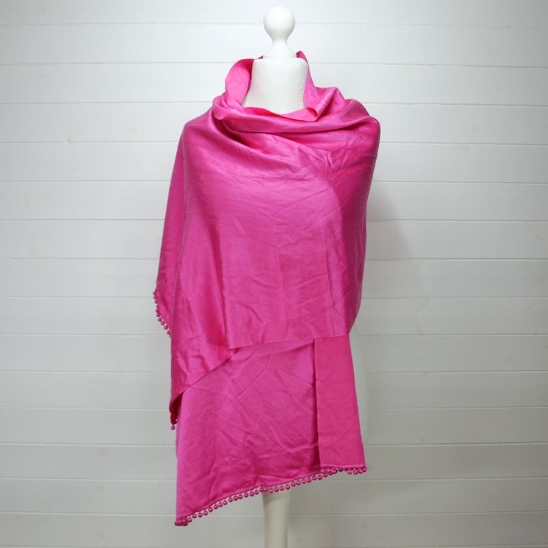 Bajra Cashmere &amp; Silk Pink Rectangle Shawl 