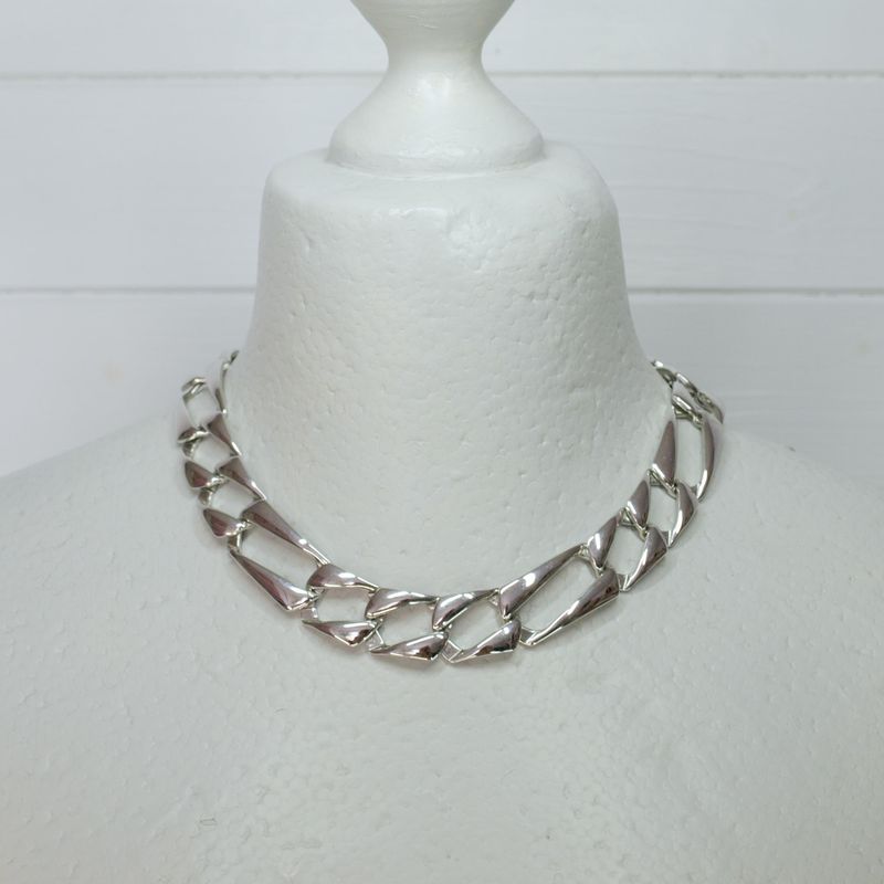 Vintage Monet Silvertone Necklace