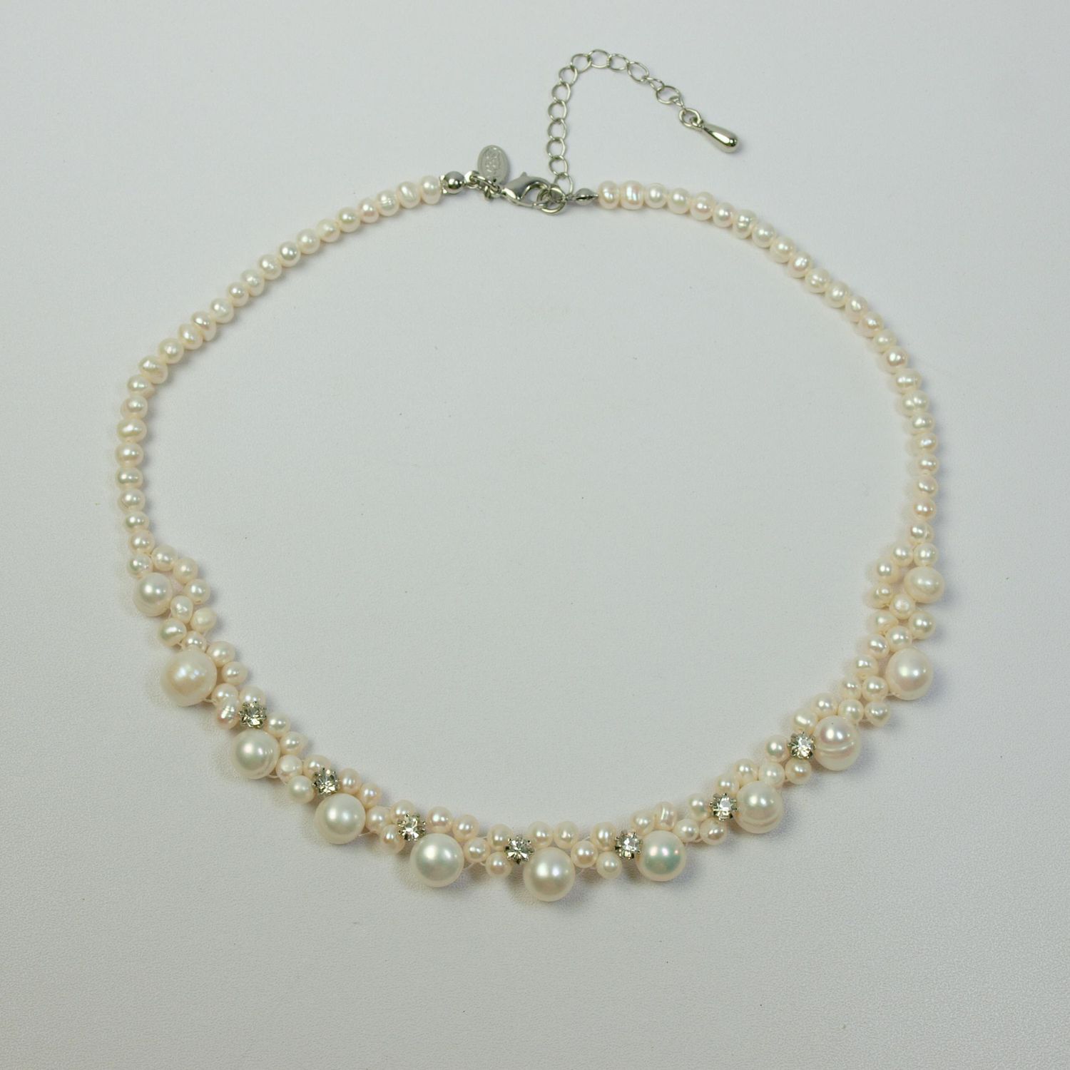 M&amp;S Freshwater Pearl &amp; Rhinestone Bridal Necklace