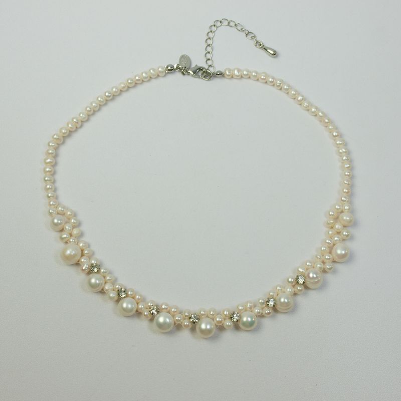 M&amp;S Freshwater Pearl &amp; Rhinestone Bridal Necklace