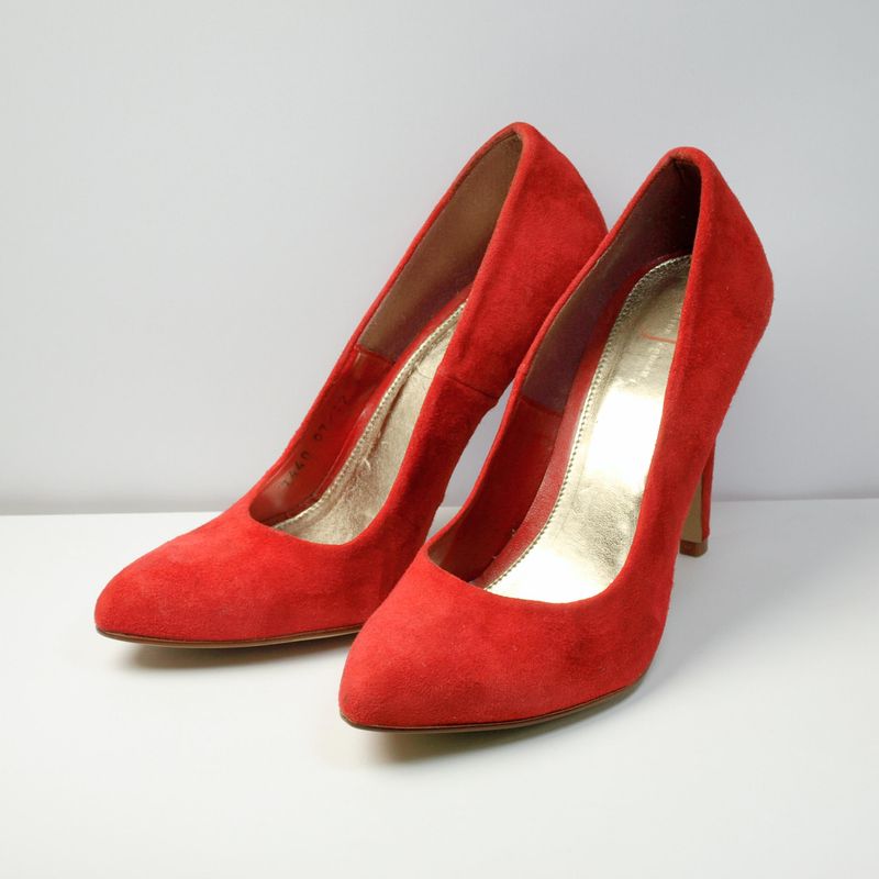 Jasper Conran Red Suede High Heel Shoes