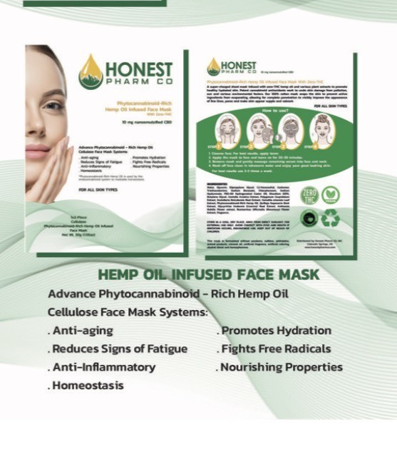 Hemp Oil Infused Face Mask (5-ct)