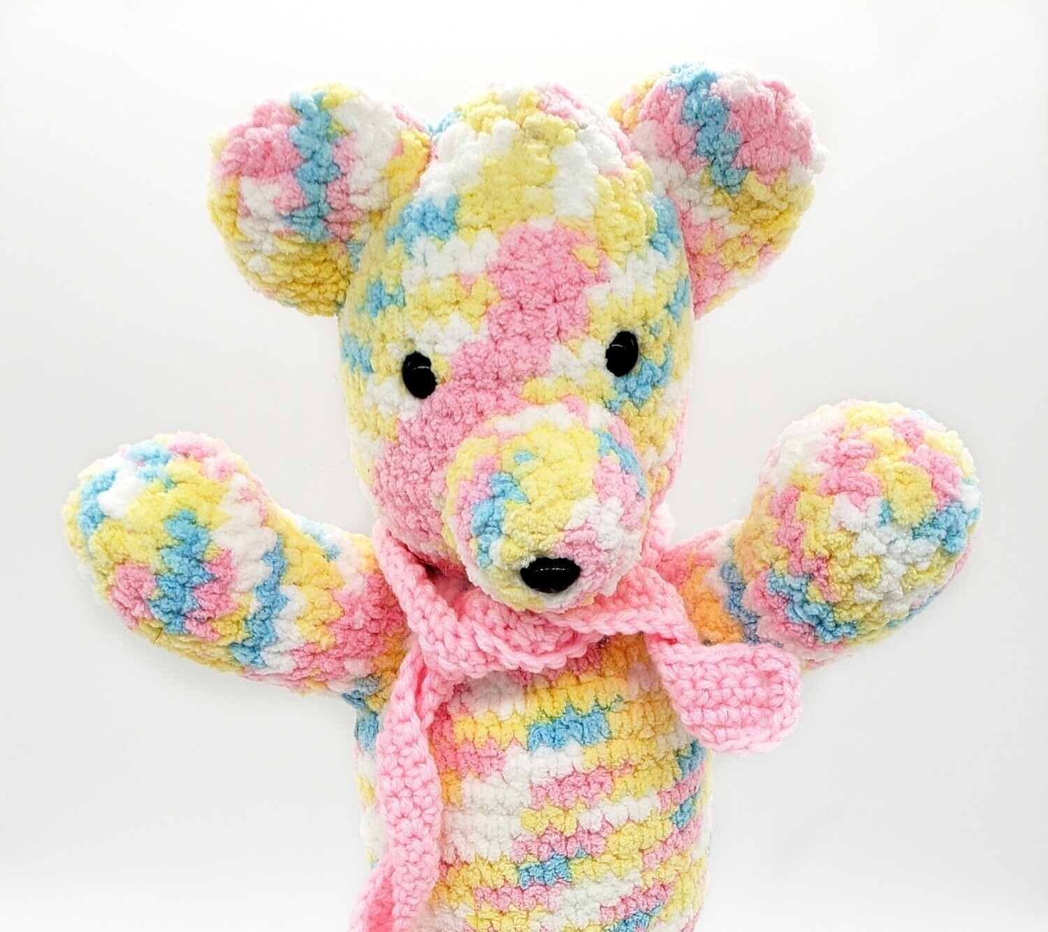 pink and yellow teddy bear