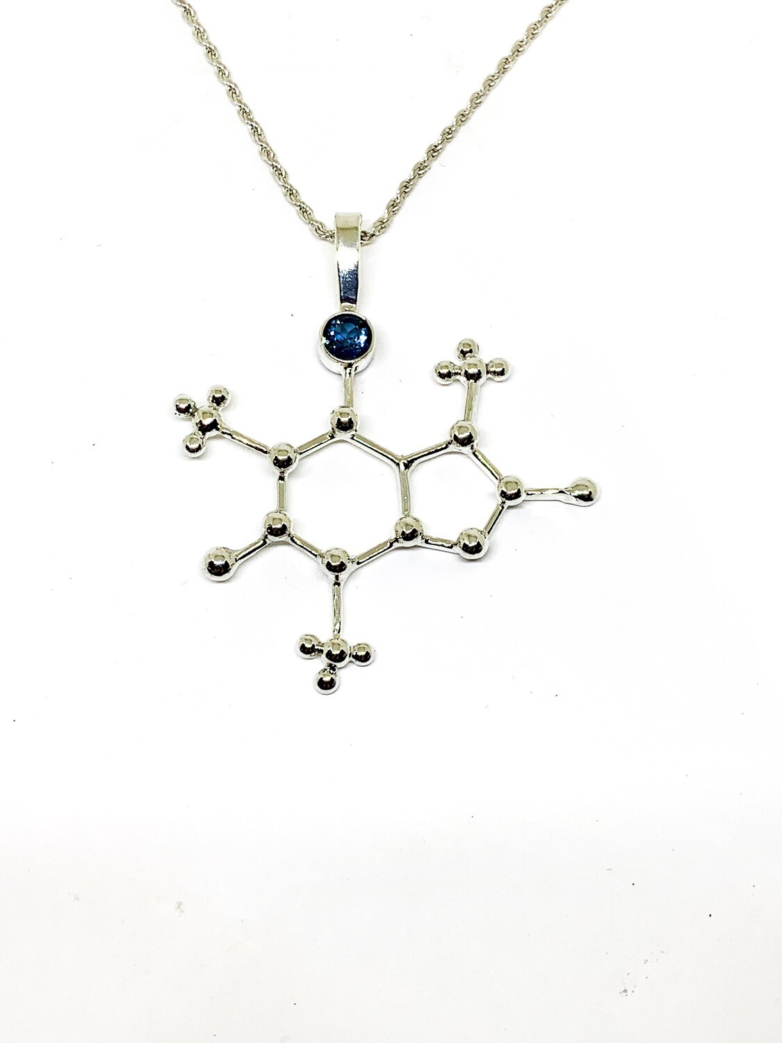 Caffeine Molecule Pendant