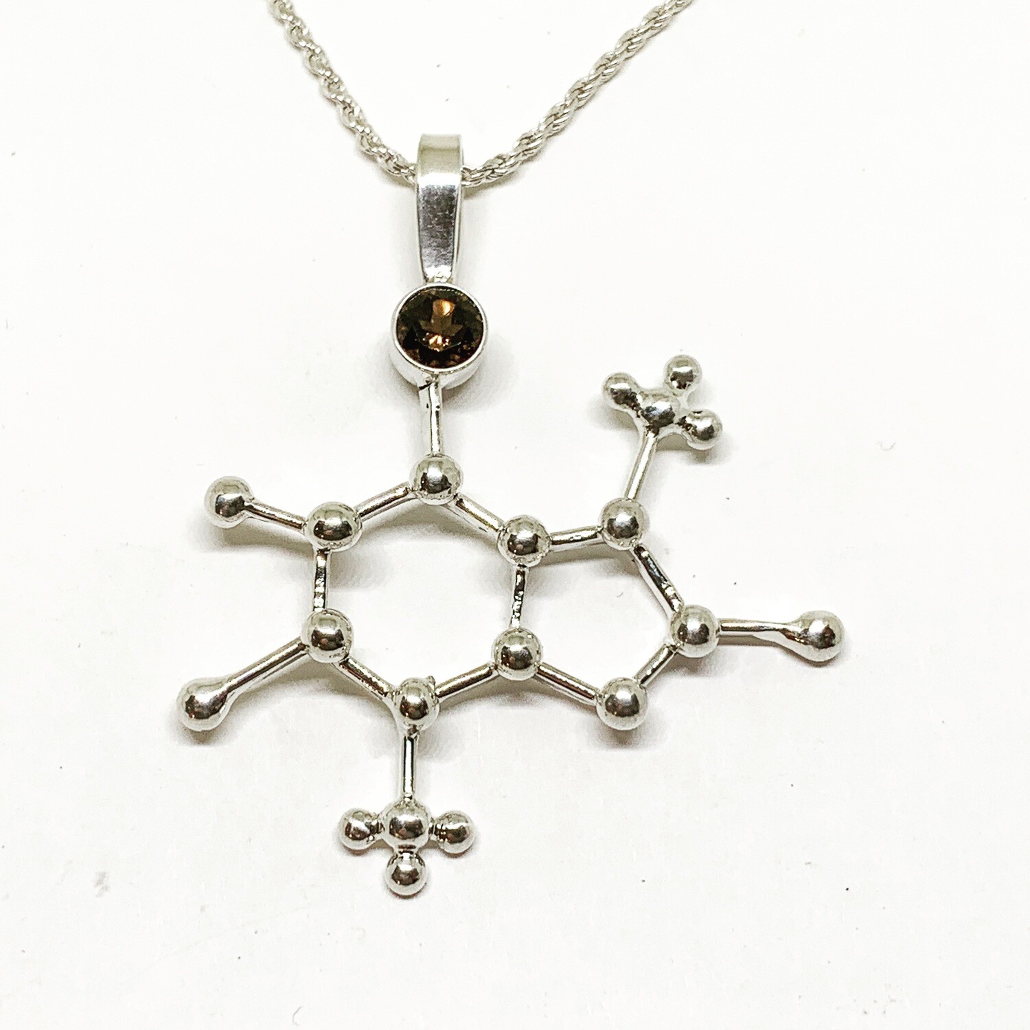 Theobromine (chocolate) Molecule Pendant