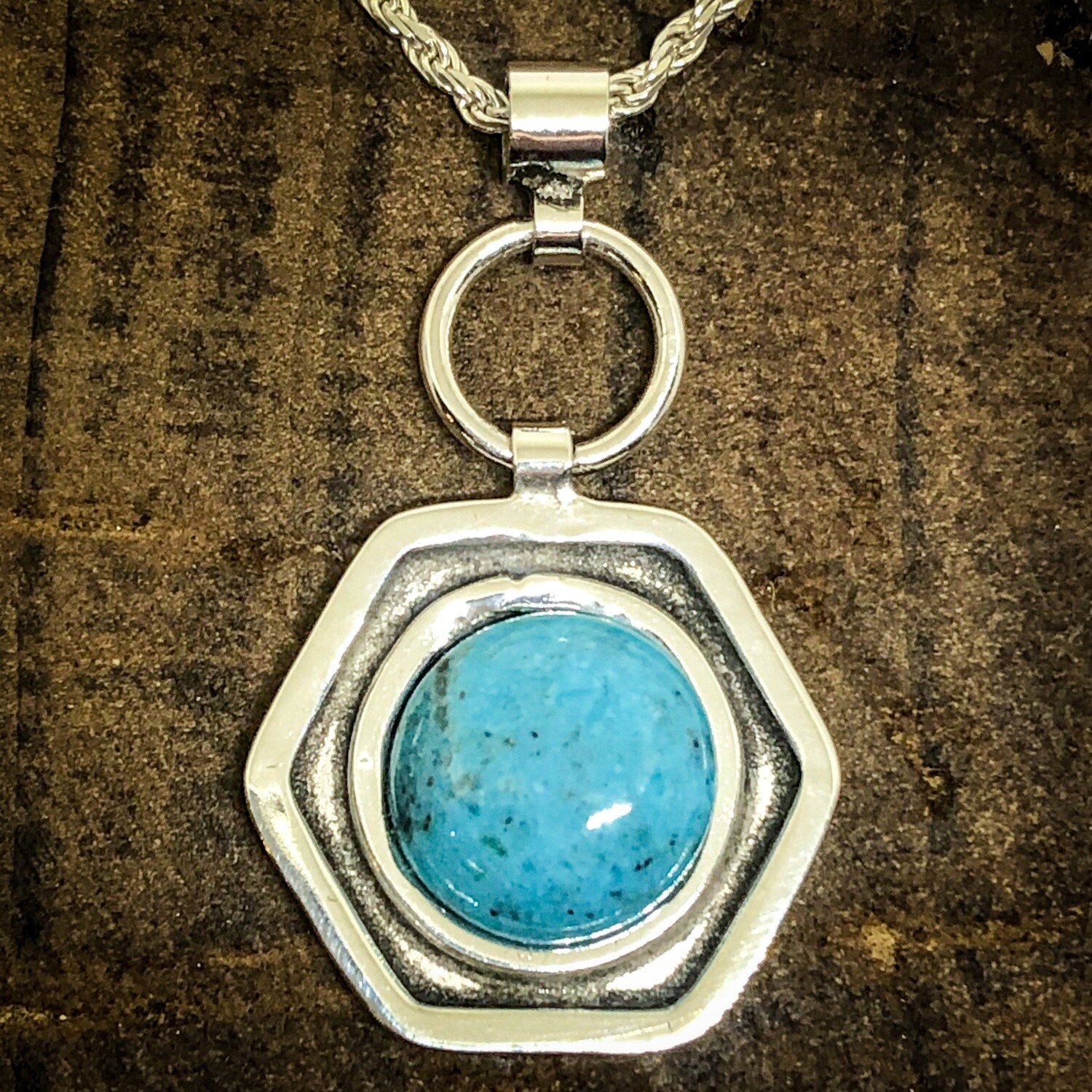 kingman turquoise pendant
