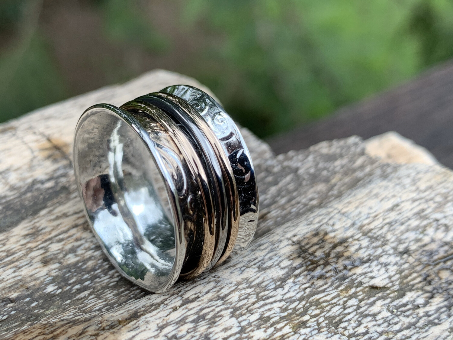 Anticlastic Ring With Bronze And Titanium