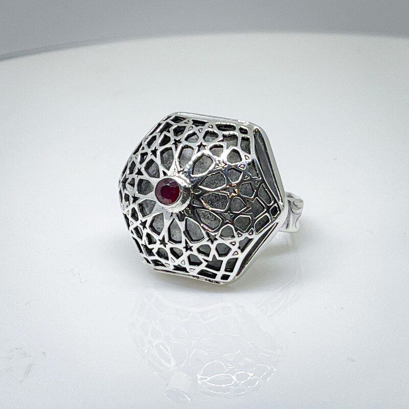 Structural Ruby Ring size 8 1/4