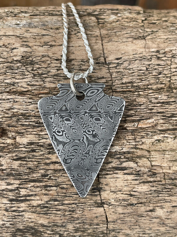Damascus Steel Arrowhead 