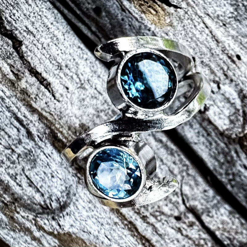 London Blue And Swiss Blue Topaz Ring