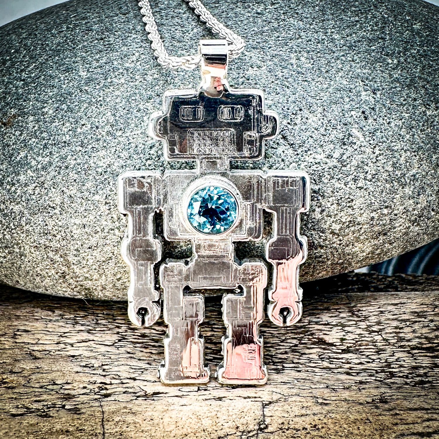 Sky Blue Topaz Robot