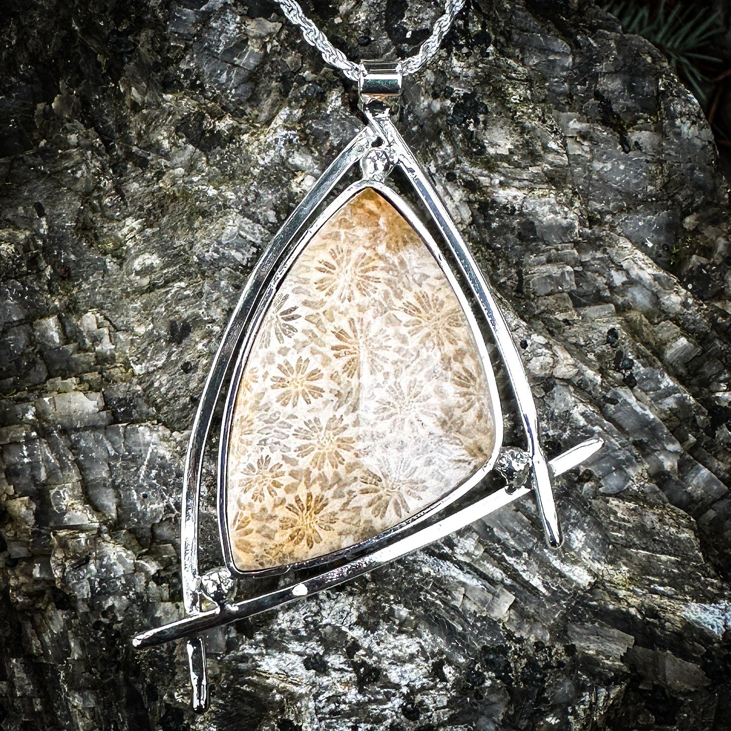 Fossil Coral Pendant