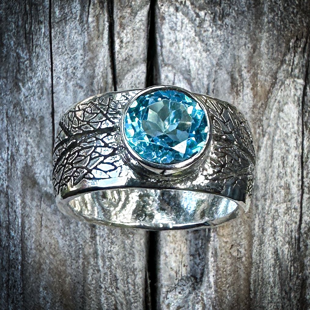 2.3 cts. Swiss Blue Topaz Ring size 7