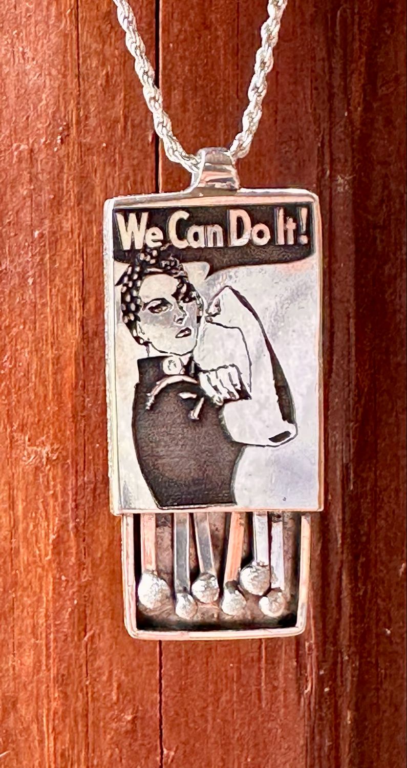 “We Can Do It” Matchbook Pendant