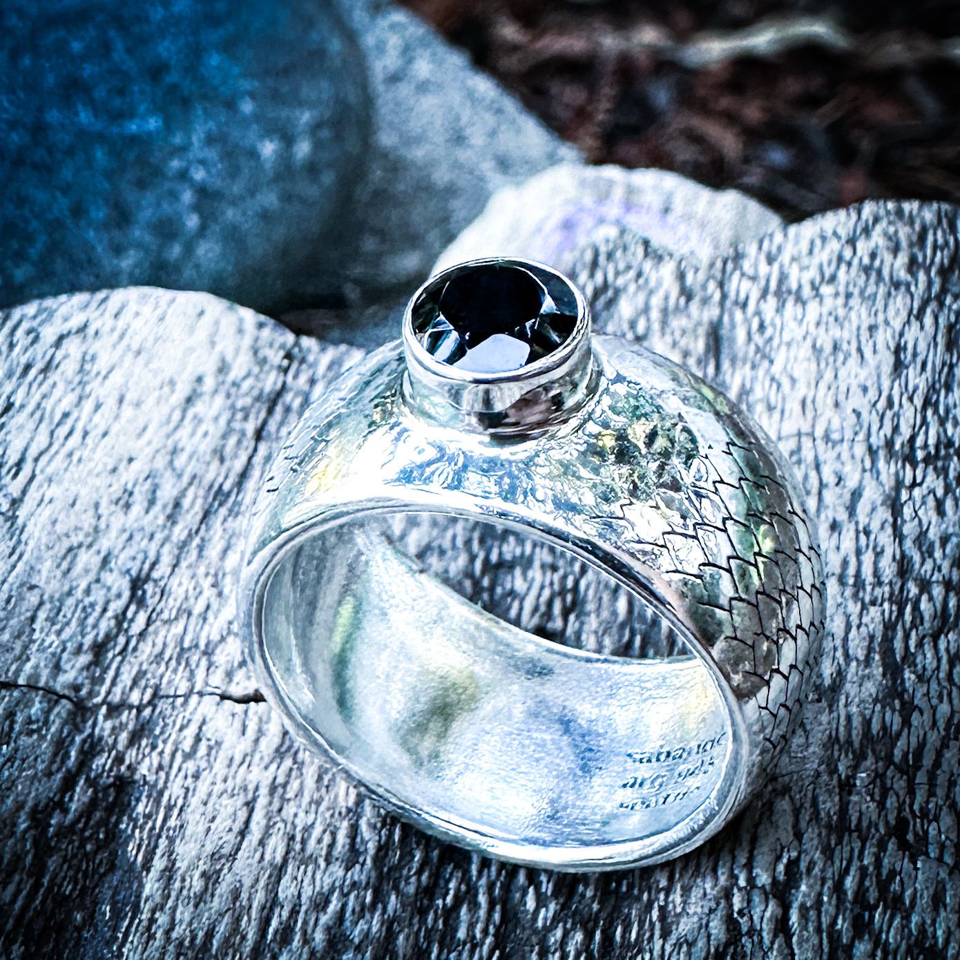 Black Spinel Ring Size 8