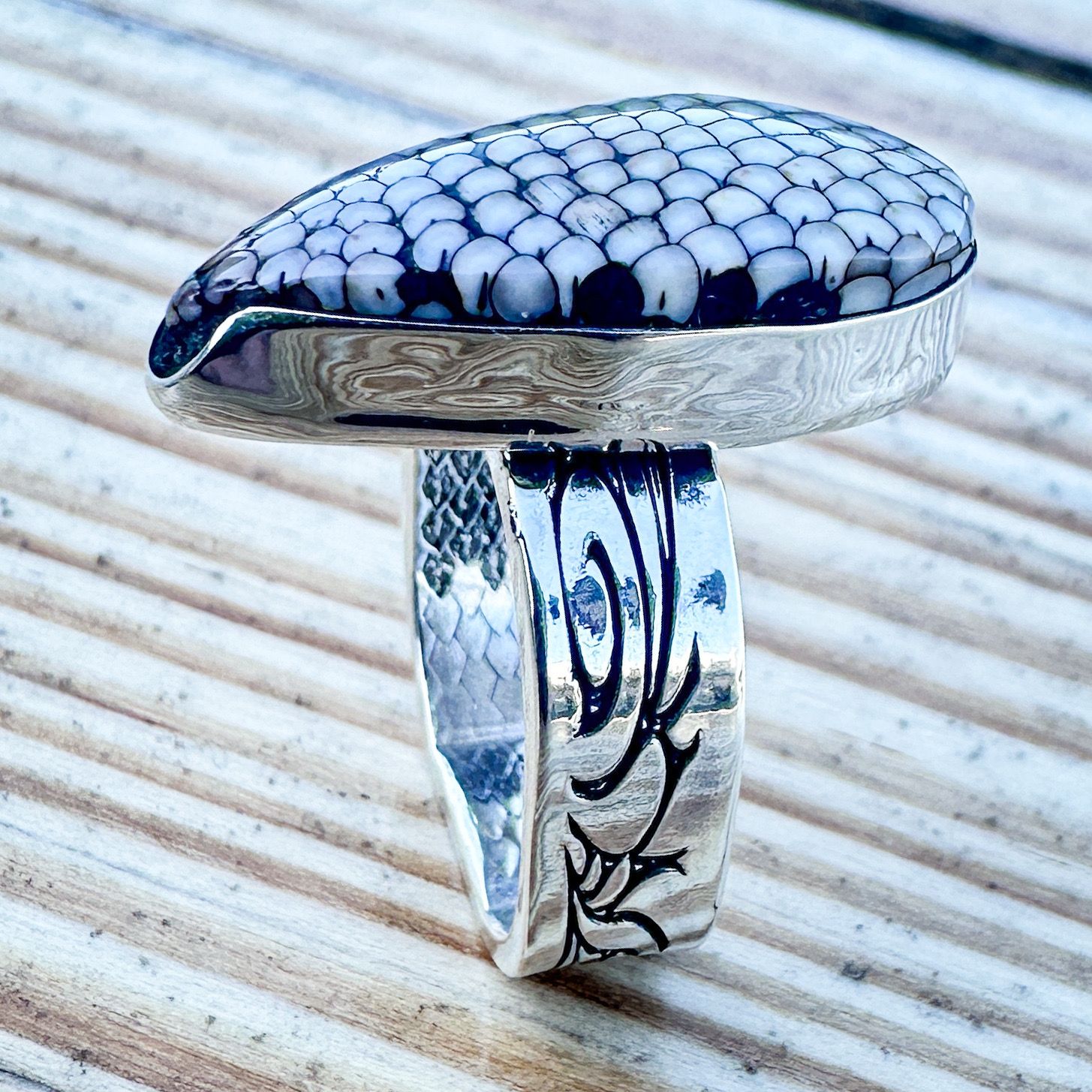 Fossil Wrasse Ring Size 7