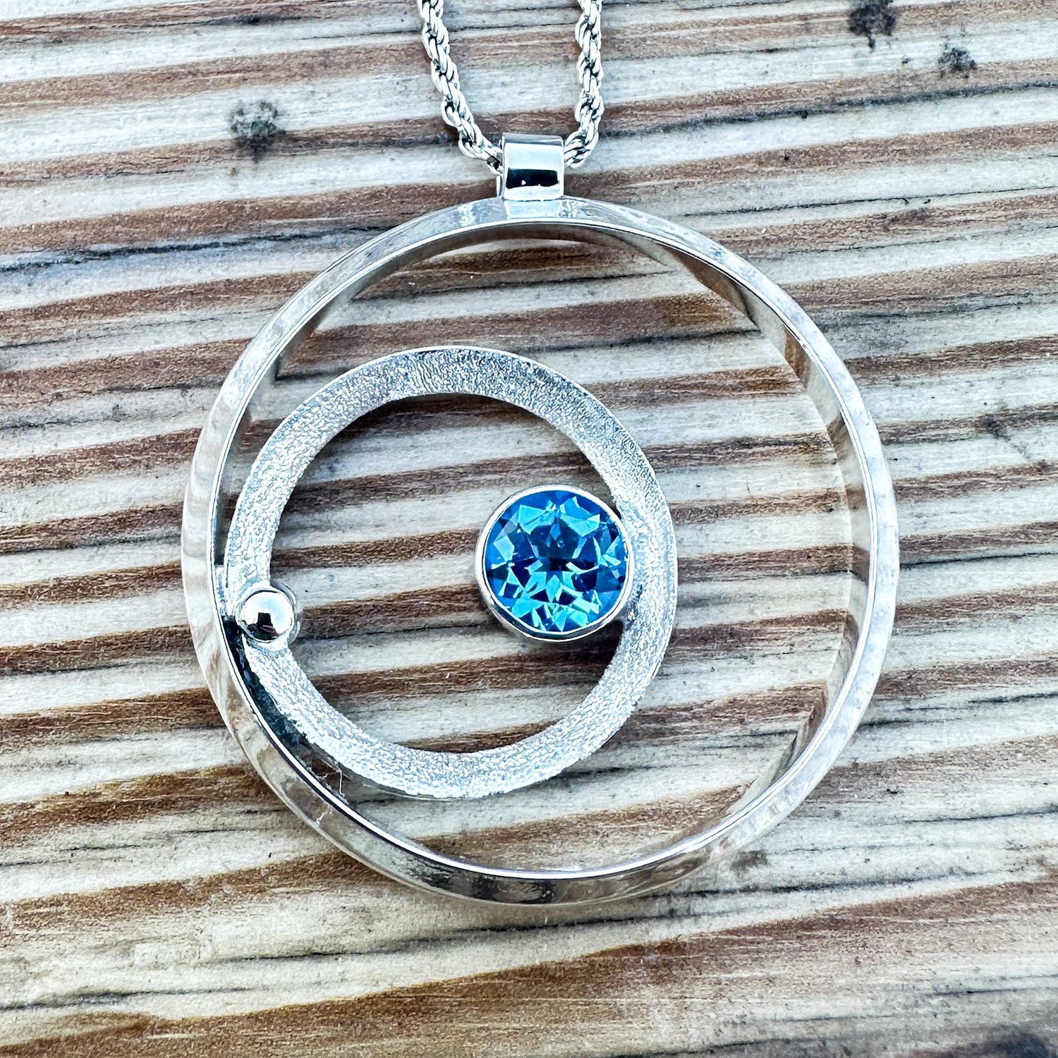 Swiss Blue  Topaz Pendant