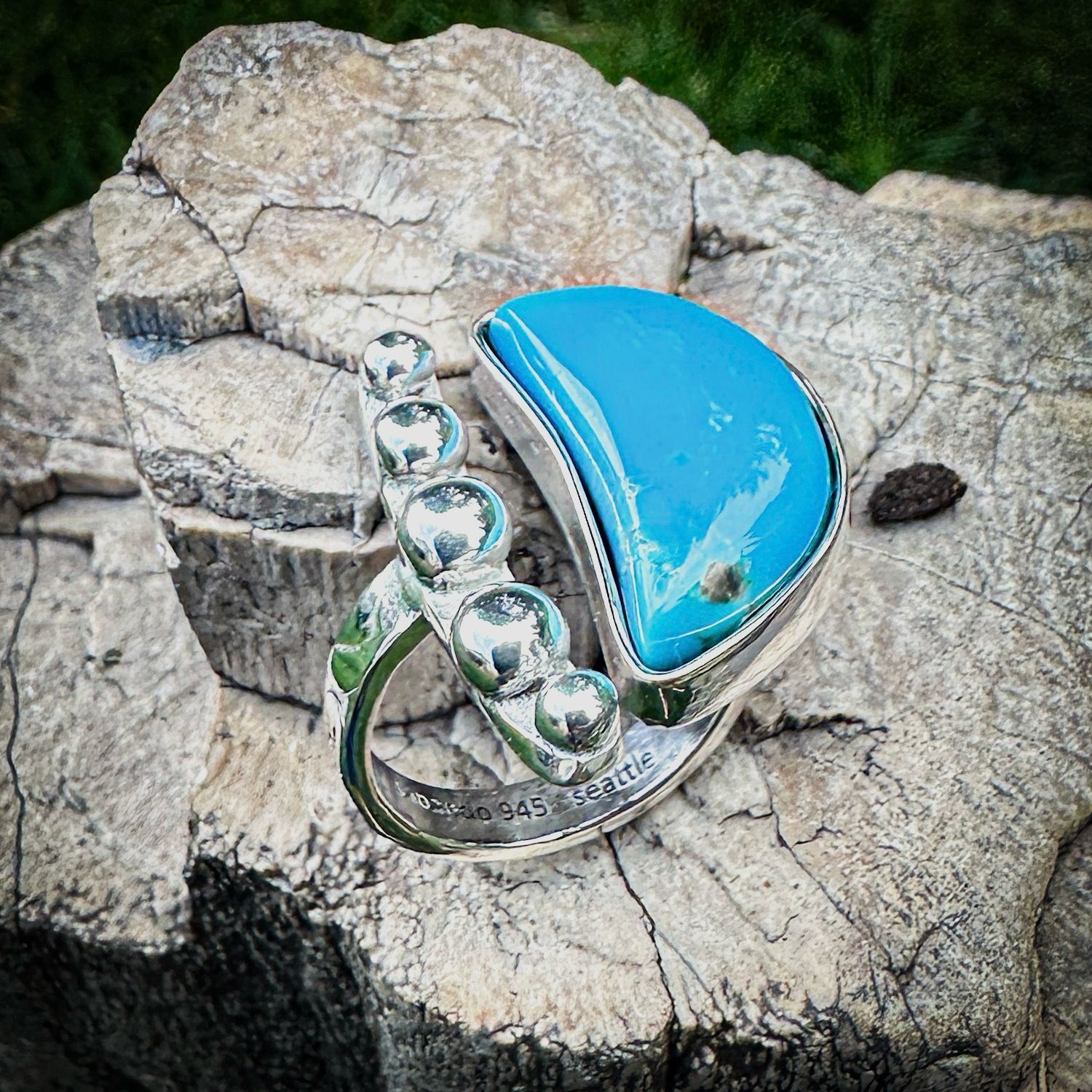 Sleeping beauty Turquoise Ring size 7.5