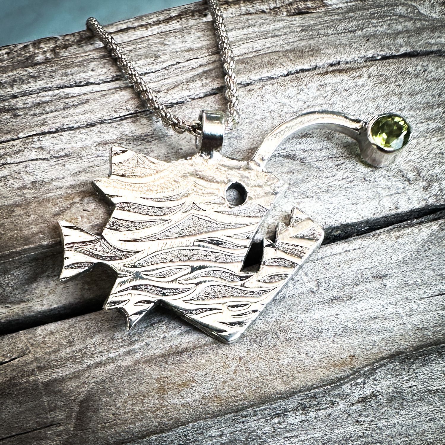 Peridot Anglerfish Pendant