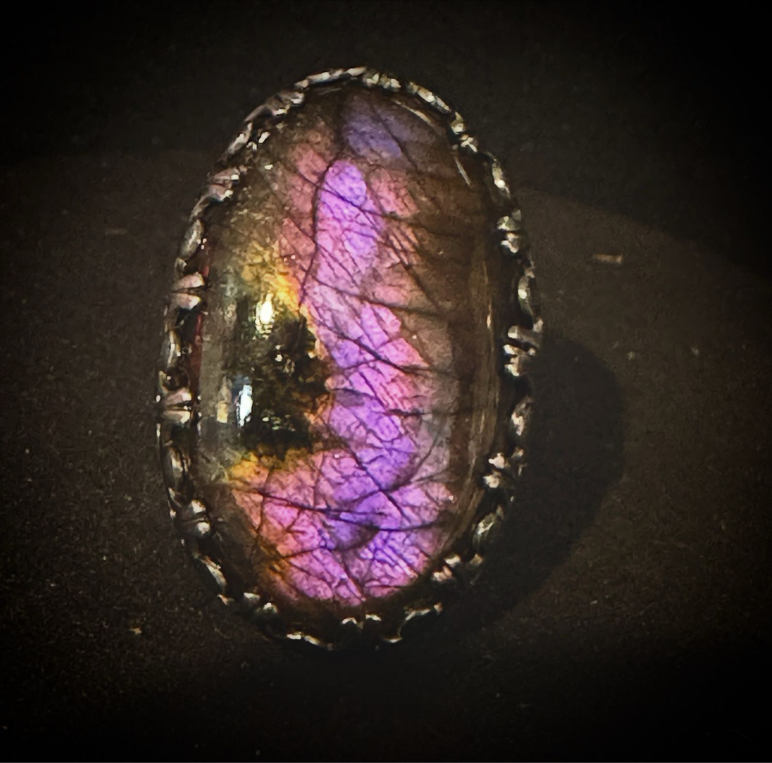 Purple Spectrolite Ring