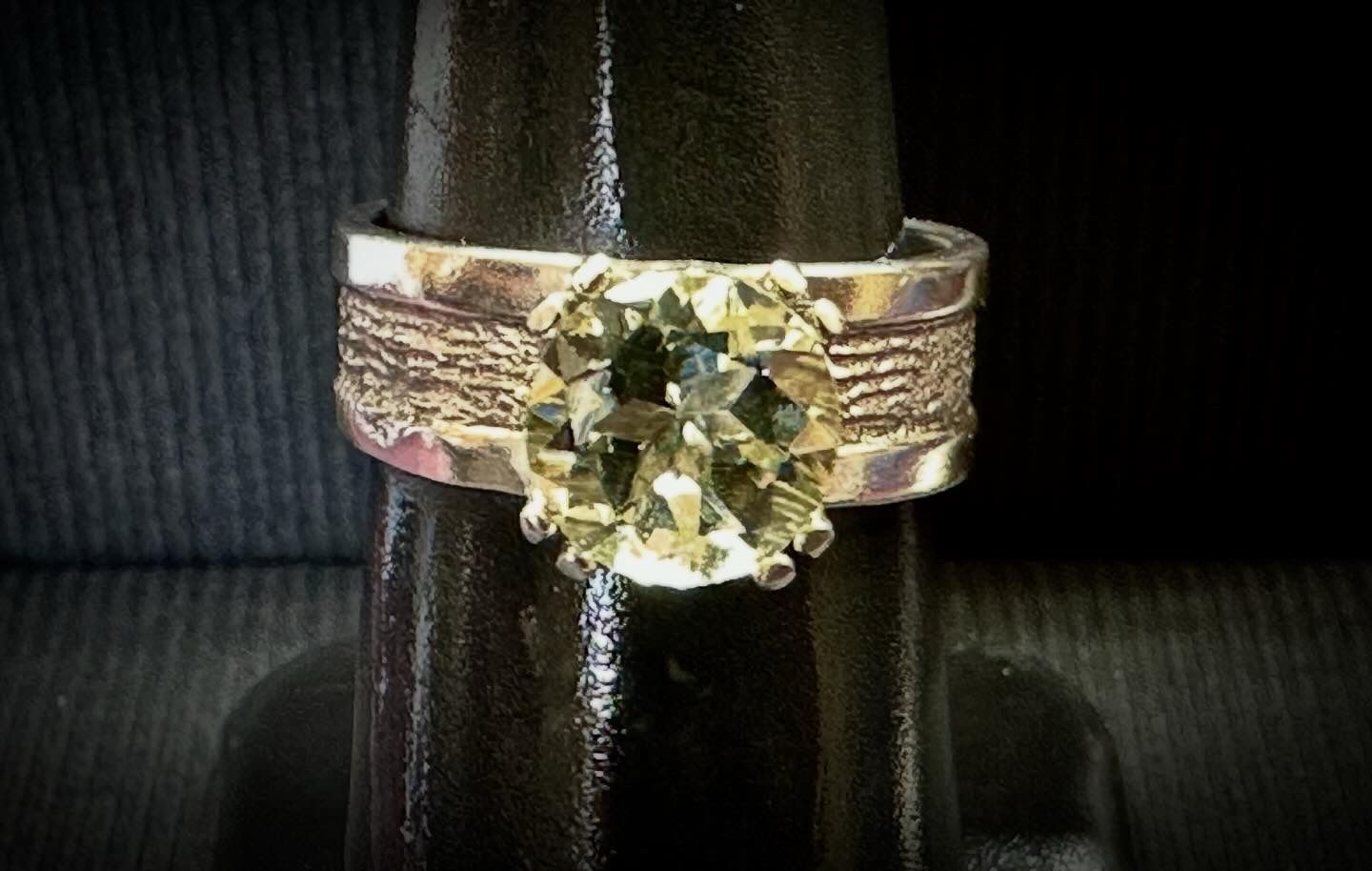 Praisiolite (green Amethyst ) Ring