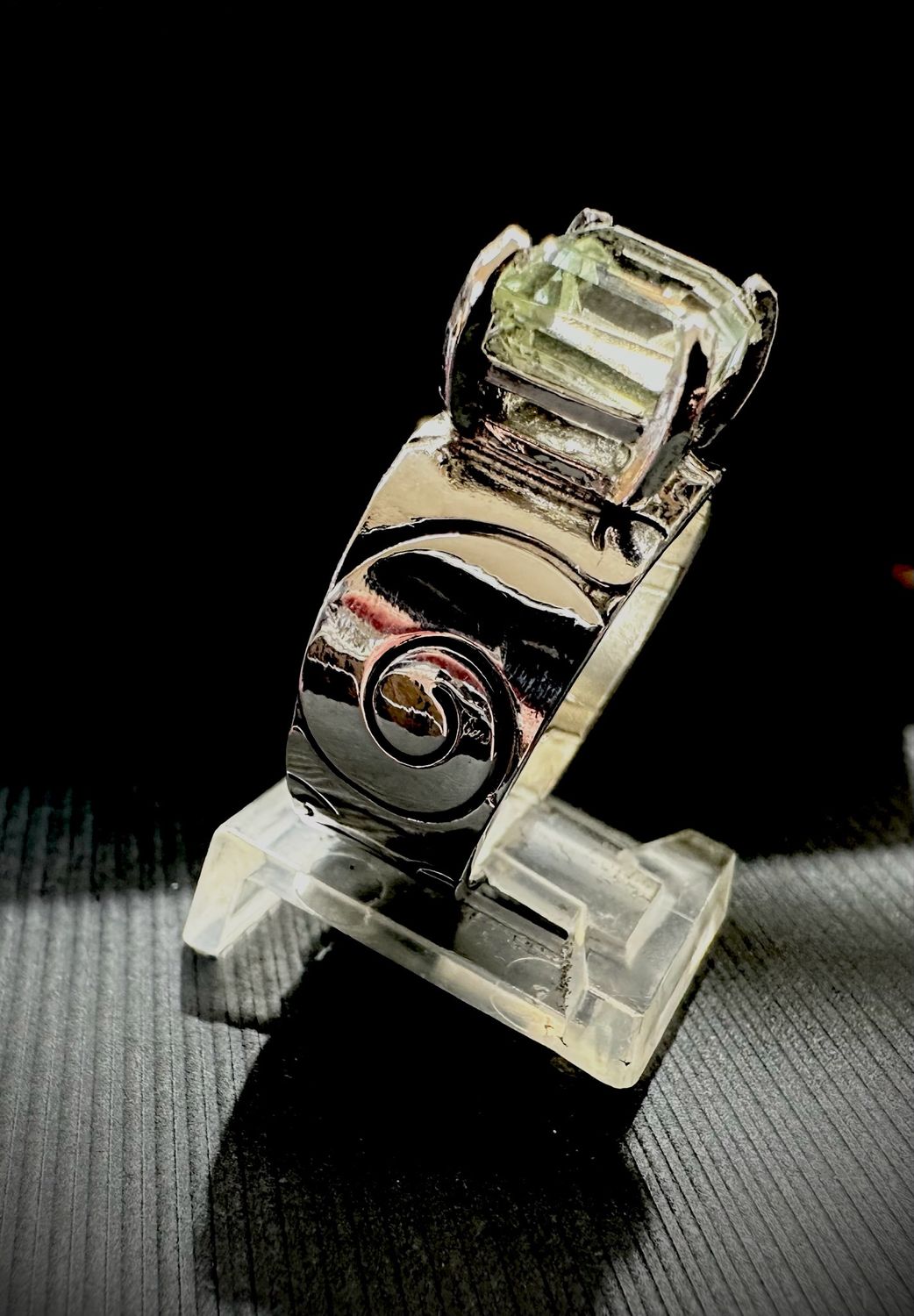 Praisiolite (green Amethyst) Ring