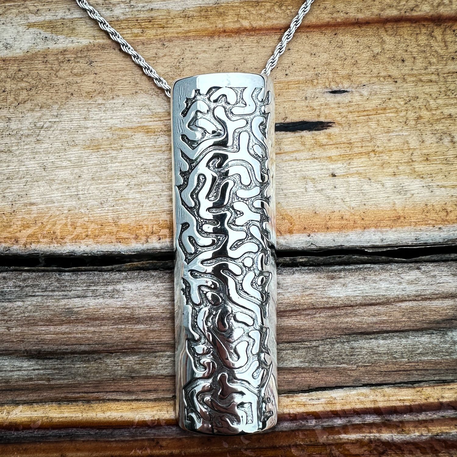 Etched Silver Pendant Etched Silver Pendant