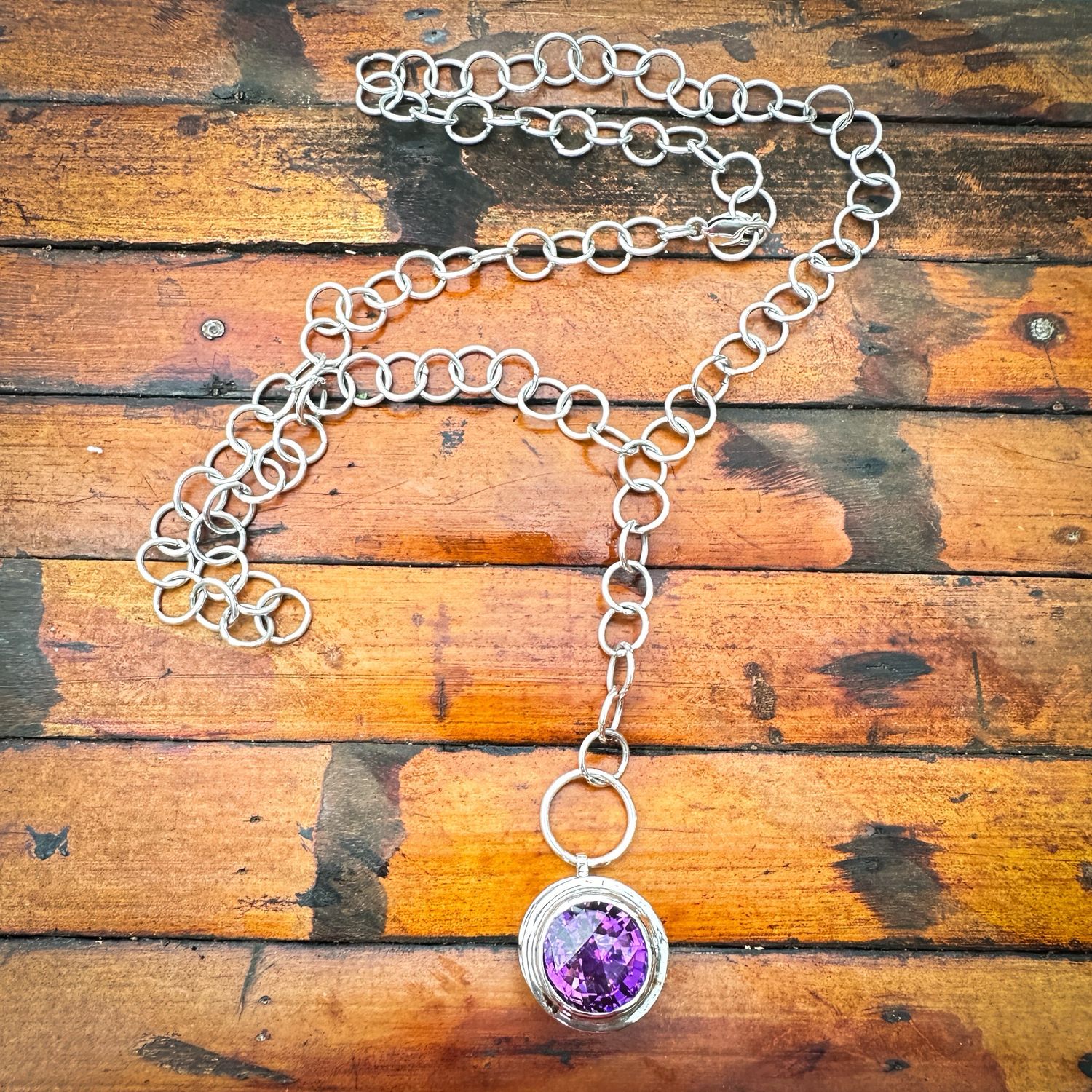 20 carats Amethyst Pendant with 23” Chain 20 carats Amethyst Pendant with 23” Chain