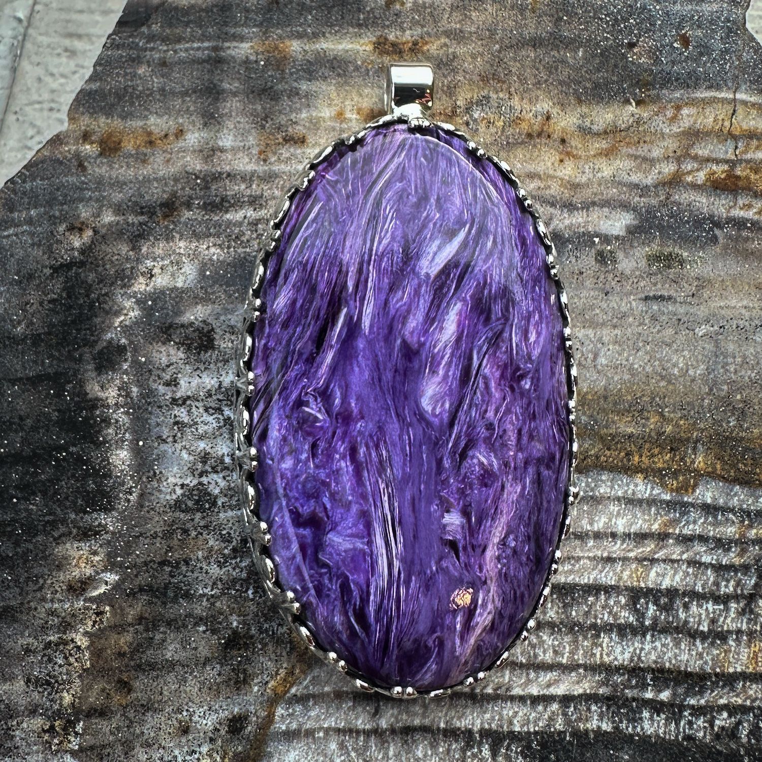 Charoite pendant Charoite pendant