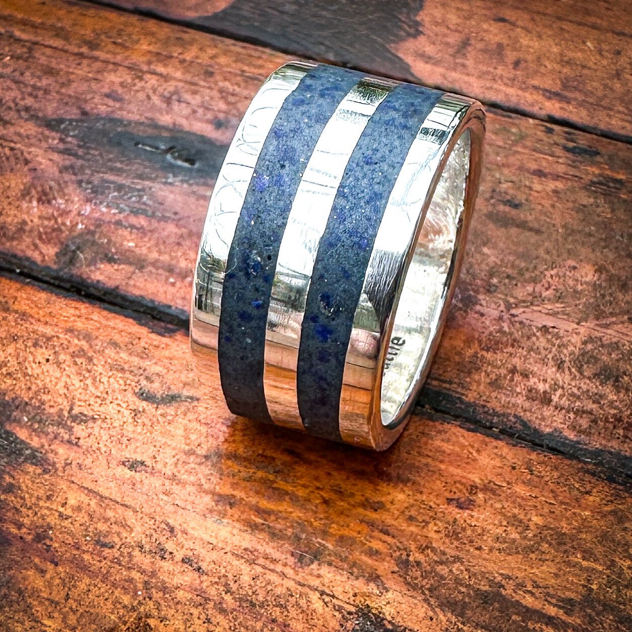 Lapis Inlay Ring Size 8