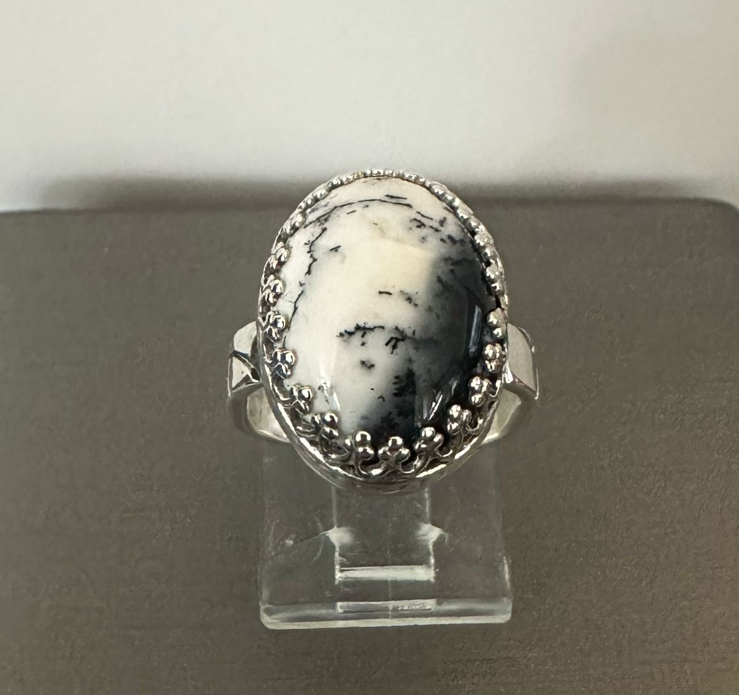 Dendritic Opal Ring