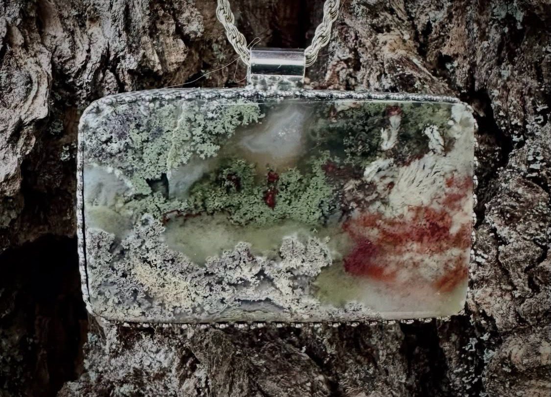 Indonesian Moss Agate Pendant