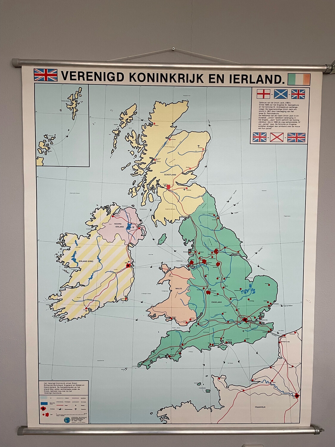 Kaart Verenigd Koninkrijk Ierland