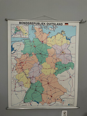 Kaart Bondsrepubliek Duitsland
