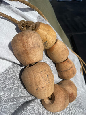 Oude houten drijvers