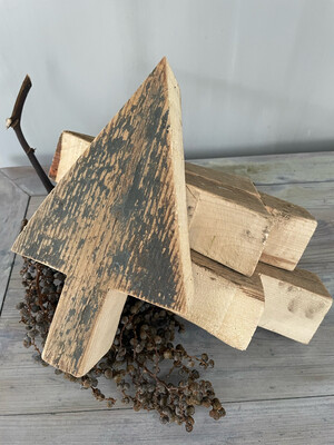 Houten kerstboompjes