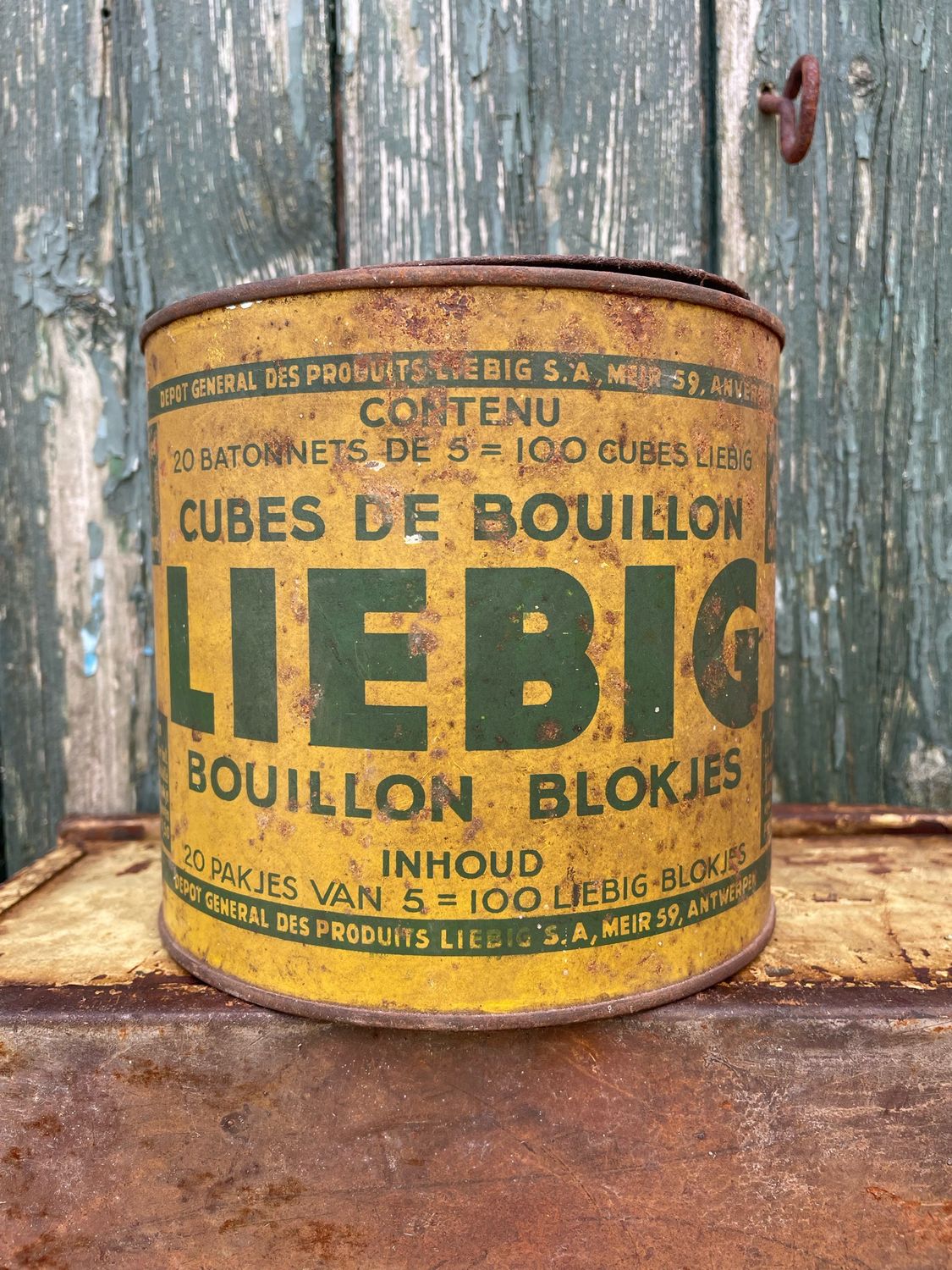 Bouillon blokje blik