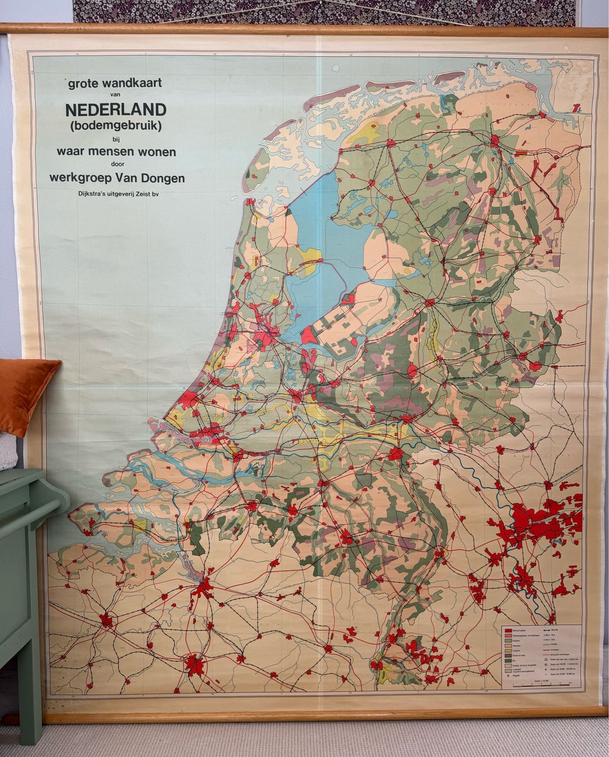 Wandkaart Nederland