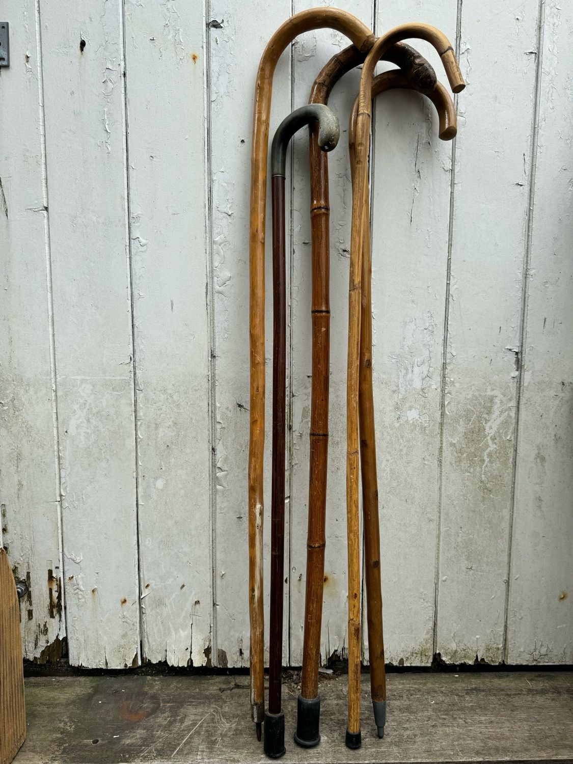 Houten wandelstokken