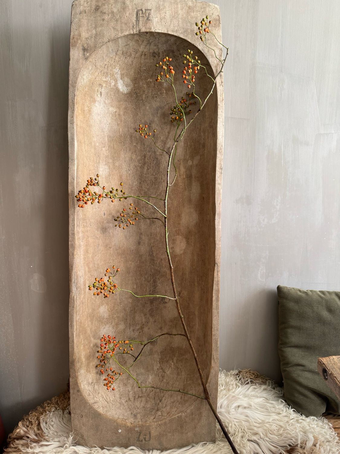 Houten trog