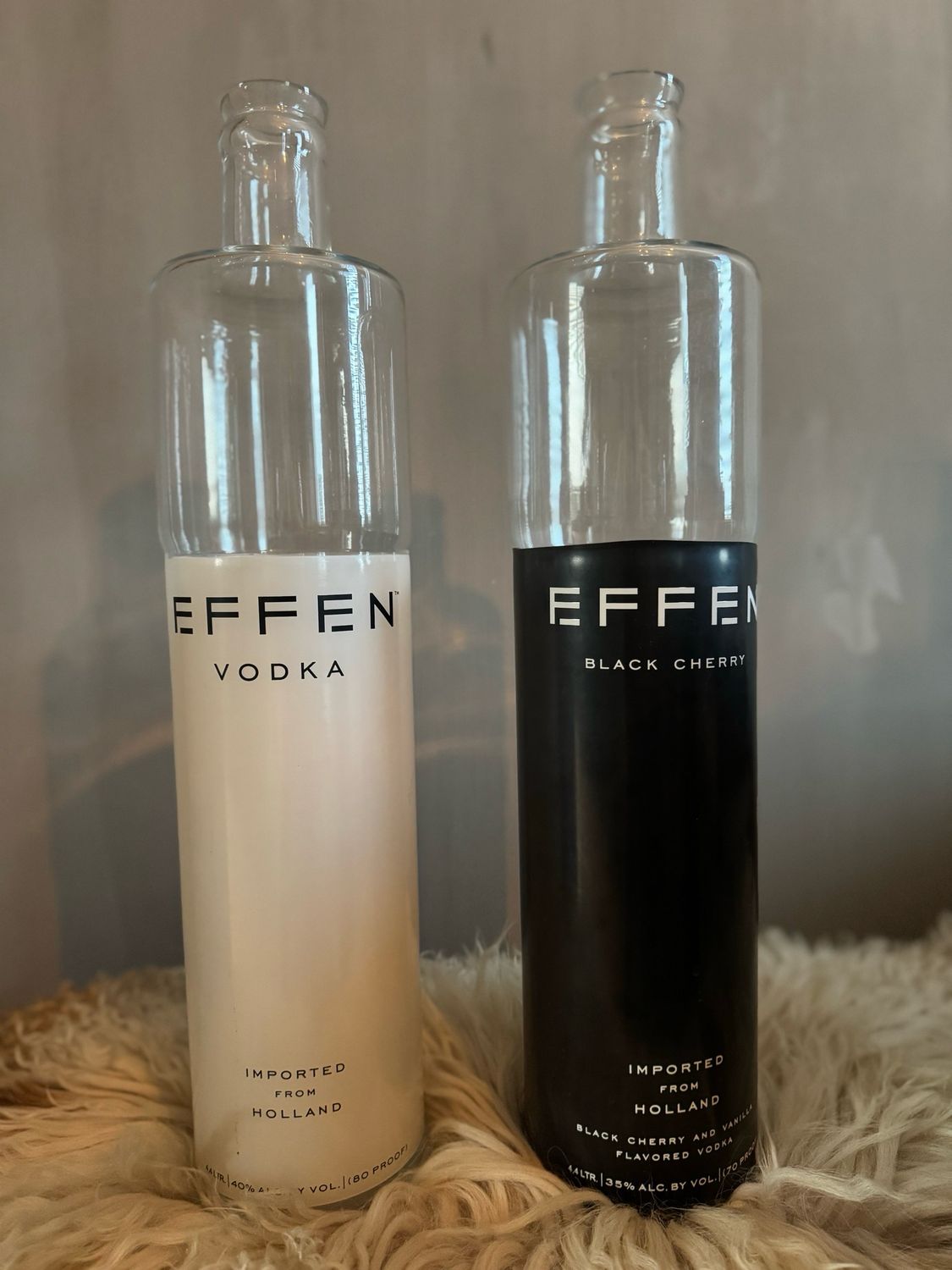 Glazen flessen helder