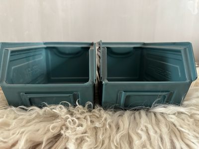 Magazijnbakjes petrolblauw