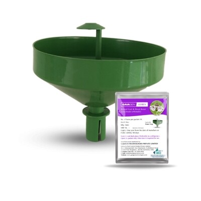 GAIAGEN Brinjal Fruit & Shoot Borer Lure Combo Pack - Pheromone Lure for Brinjal Fruit & Shoot Borer (Leucinodes orbonalis) & Insect Water Trap1.6L | Includes - 10 Lures & 10 Traps GAIAGEN Brinjal Fruit & Shoot Borer Lure Combo Pack - Pheromone Lure for Brinjal Fruit & Shoot Borer (Leucinodes orbonalis) & Insect Water Trap1.6L | Includes - 10 Lures & 10 Traps