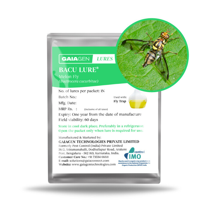 Bacu Lure® Pheromone for Melon Fly (Bactrocera cucurbitae) | Pack of 10
