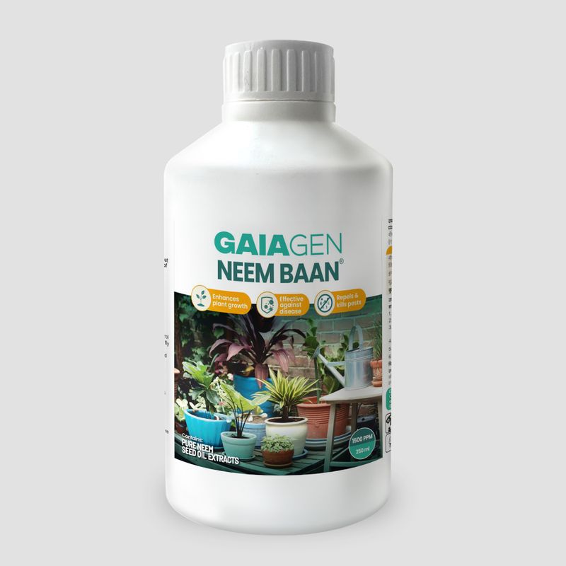 Neem Baan® 1500 PPM | 100% Natural Shield For Crops &amp; Gardens | Dual Protection Against Pests &amp; Diseases – 250ml Neem Oil with Free Sprayer