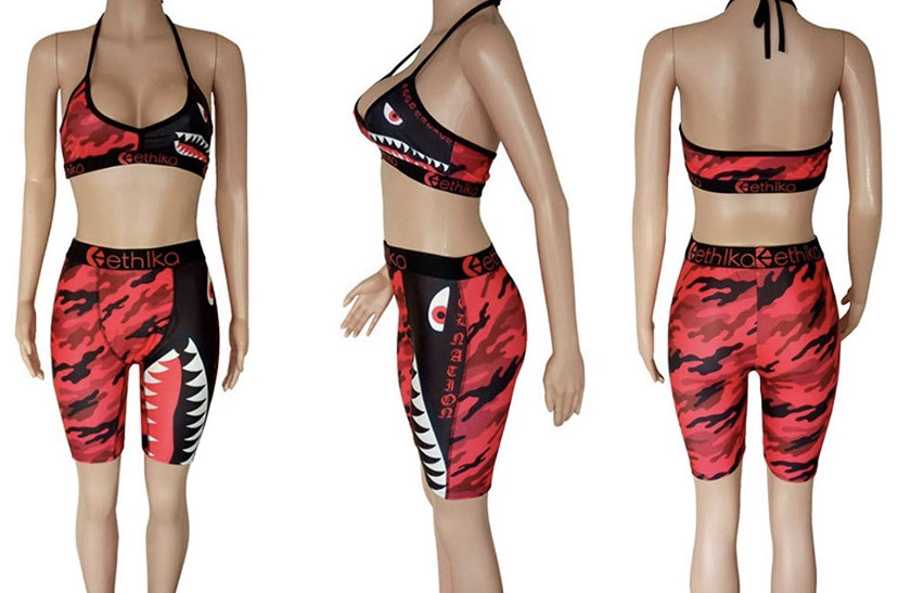 Women Two Piece Short &amp; Bra Set