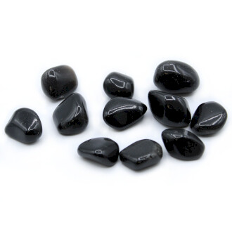 Large Tumble Stone - Obsidian Black