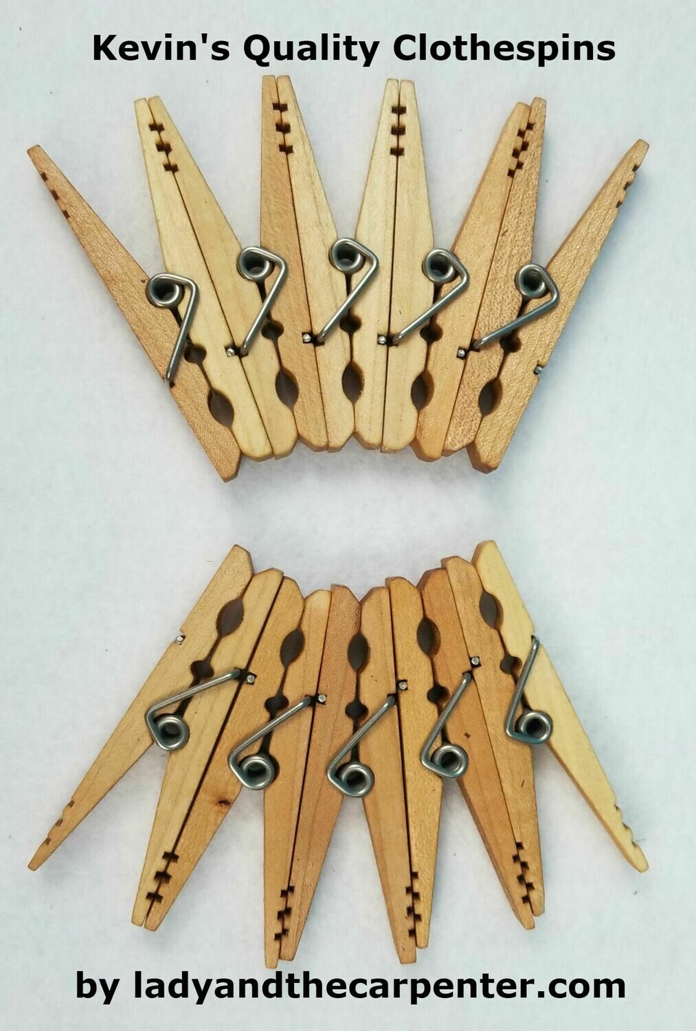 Kevin's Quality Clothespins™ (Factory Firsts)- Set of 10